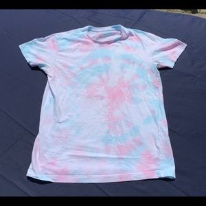 Tie dye pink blue shirt hand dyed Size S